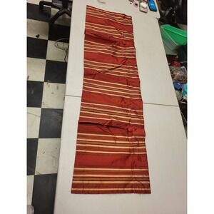 Waverly Home Table Runner 70" Long Red Gold Striped Turkey Polyester Cotton